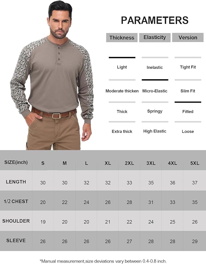 Men's Green Large Regular Fit 5.5oz 100% Cotton Long Sleeve FR Shirt for Work & Outdoor Activities