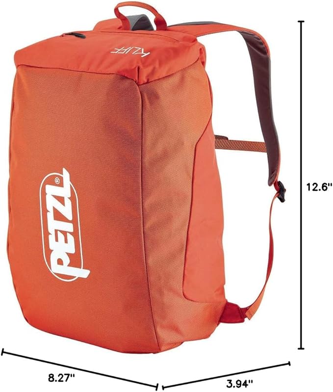 PETZL KLIFF Rope Bag - 36-Liter Rope Bag for Sport Climbing With Removable Tarp - Red/Orange
