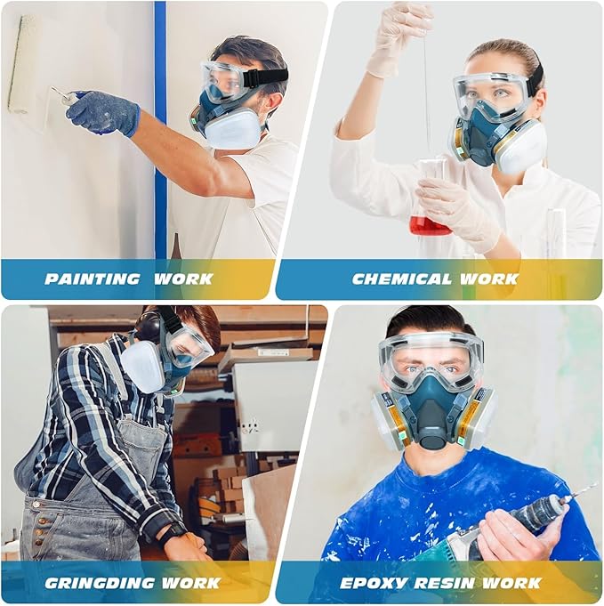 Respirator Mask, Paint Respirator with 6001 Filters for Chemical, Spray Paint, Epoxy Resin,Sanding