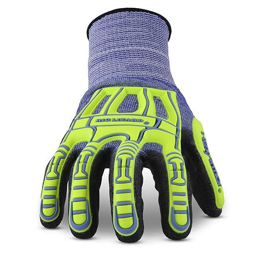 HexArmor Cut-Resistant Impact Protection PU Palm Work Gloves | Rig Lizard® Series 2095 | Small