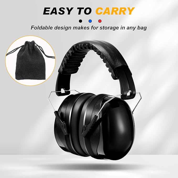 TrelaCo 3 Set 28db Shooting Ear Protection Safety Earmuffs Set for the Range, Shooting and Hunting