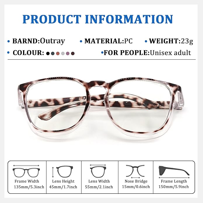 Outray 2 Pairs Anti Fog Safety Goggles Protective Glasses Blue Light Blocking Eyeglasses for Men Women