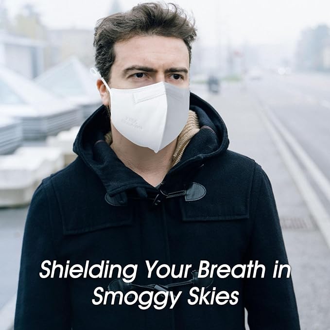 KN95 Adjustable Masks 25 Pack, Individually Wrapped Disposable Masks with Adjustable Ear Loops