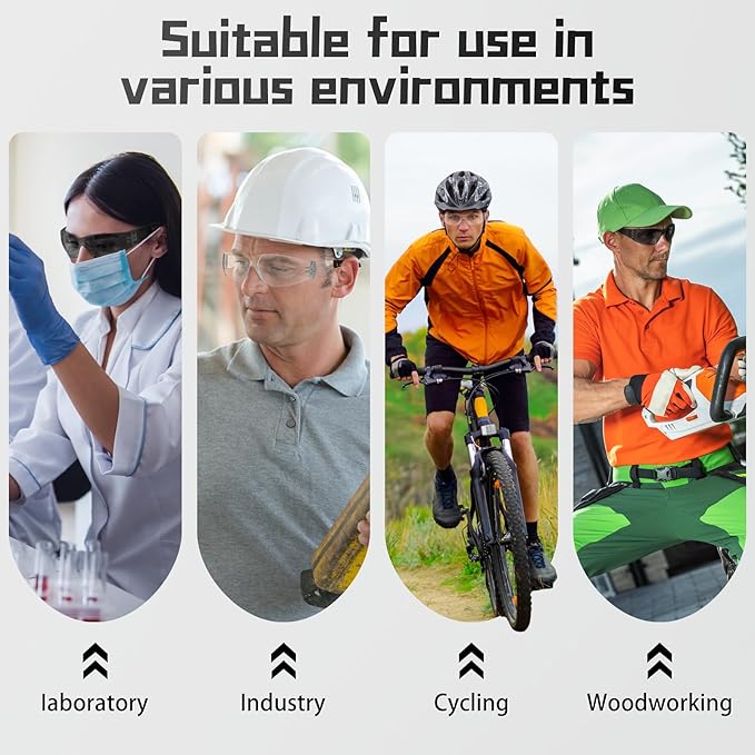 Clear Safety Glasses Bulk of 100,ANSI Z87.1 Impact Resistant Lens Eye Protection for Lab,Construction