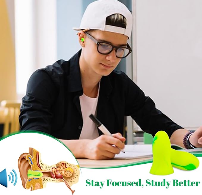 Calmi Foam Ear Plugs for Sleeping Noise Reduction 32 Pairs with Individual Cases, 33dB NRR Ear Plugs for Concerts Eargasm Earplugs forSleeping, Snoring, Travel, Work, Concerts, Studying