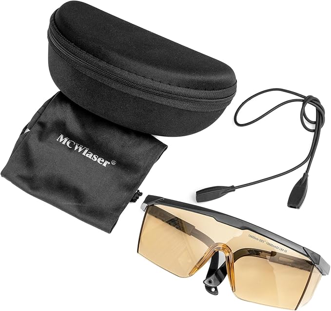 MCWlaser CO2 laser safety glasses 10600nm 10.6um OD5+ Professional K40 Laser Safety Goggles For CO2 Laser Engraver Cutting Cutter EP-4 Style 5