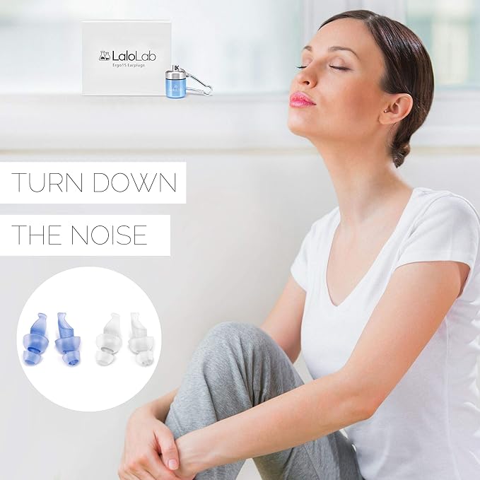 Ear Plugs for Sleeping with Case by LaloLab - 2 Types of Reusable Earplugs Sound Blocking - Ideal for Sleep & Snoring, Travel, Swimming, Concert, Work - The Kit Comes with Elegant Gift Box (Medium)