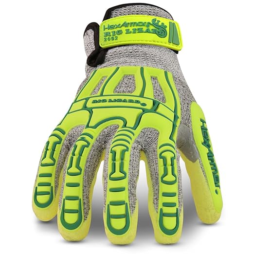 HexArmor Cut-Resistant Impact Protection Nitrile Palm Work Gloves | Rig Lizard® Series 2092 | 3X-Large