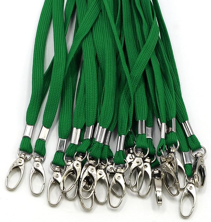 Bird Fiy Black Lanyard 100 Pack Bulk Lanyards for Id Badges Holders Each Lanyard 17 Inch with 360° Swivel Hook