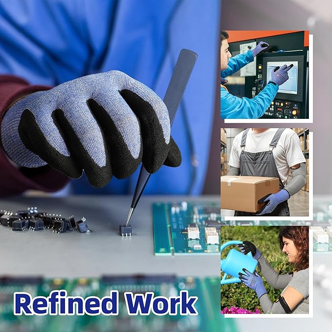 Schwer AIR-SKIN Cut Resistant Gloves AR3900 with Extreme Lightweight & Thin, ANSI A4 Wire Metal Gloves for Refined Work, Touch-screen, Fiberglass-free, 3D-Comfort Fit, Breathable, Non-PFAS, 6 Pair, S
