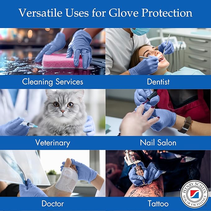 Criterion N200 Nitrile Exam Gloves, Latex-Free, Textured, Blue, Disposable, Ambidextrous, 200/Box