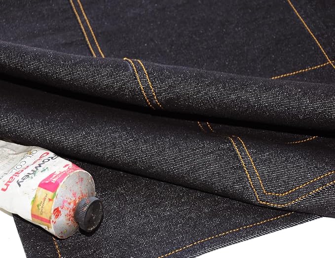 Professional Black Denim Apron with Pockets for Cooking Chef Kitchen Grill BBQ Hairstylist Painting, Mens Womens Apron with Leather Cross Back Straps