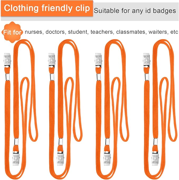 Marspark Lanyards Bulk with Clip Flat Neck Lanyard Badge Lanyard with Swivel Hook Lanyards for ID Cards Holder
