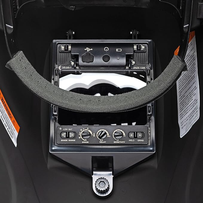 Eastwood L6700 MIG TIG Welding Helmet Matte Black with LED Light