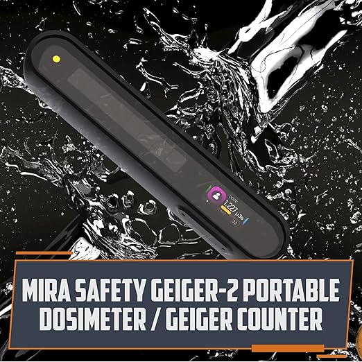MIRA Safety Upgraded Geiger-2 Portable Dosimeter | Compact, Professional, Digital Nuclear Radiation Detector Geiger-Counter | Personal Dosimeter Detection Beta Gamma X-ray Tester