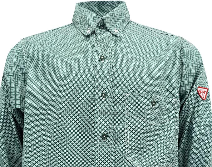 TICOMELA FR Shirt for Men Flame Resistant Shirts 6.5oz Light Weight Plaid Men's Fire Retardant Shirts