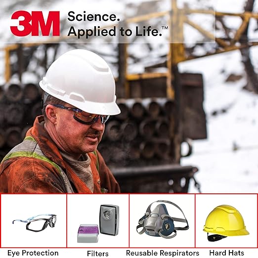 3M Safety Glasses, Virtua, Pack of 100, ANSI Z87, Unisex, Clear Hard Coat Lens, Clear Frame, Economical Eyewear Protection, Lightweight, Wraparound Coverage, UVA, UVB, UVC