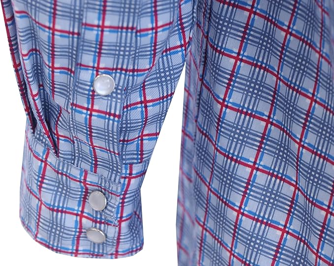 BOCOMAL FR Shirts Flame Resistant NFPA2112/CAT2 6.5oz Light Weight Printed Fire Retardant Plaid Shirt