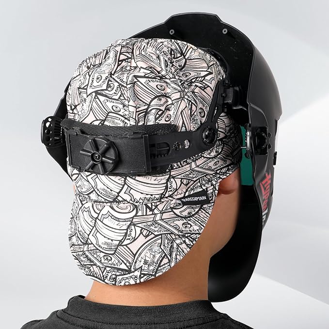 ARCCAPTAIN Reversible Welding Cap, 8 Panel Protective Cap, 10 oz Fireproof Cotton Comforts for Safety and Protection While Welding to Men Women, 7 7/8