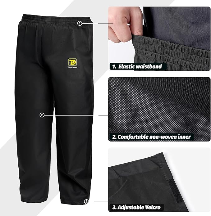 Rain Suit, Waterproof Rain Suits for Men, 2 Pieces Breathable & Windproof Rainwear