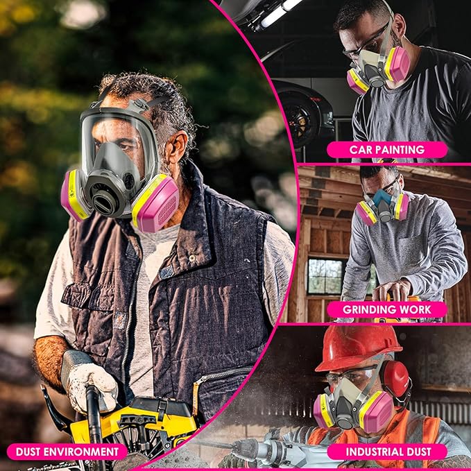 Respirator Cartridge/Filter 60923, 60923 Particulate Filters Compatible with Half and Full Face Respirator, Suitable for Asbestos, Resin, Dust