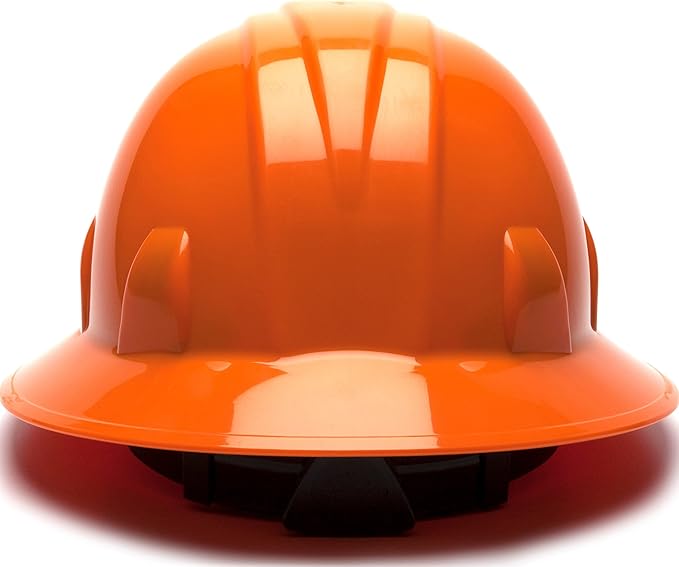 Pyramex SL Series Full Brim Hard Hat 4-Point Ratchet Suspension