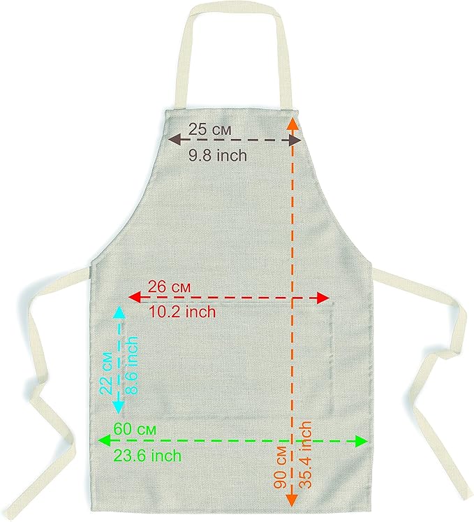 lepni.me Chefs Aprons | Cooking Baking Grilling for Home Restaurant | Premium Kitchen Aprons with Double Pocket for Men Women