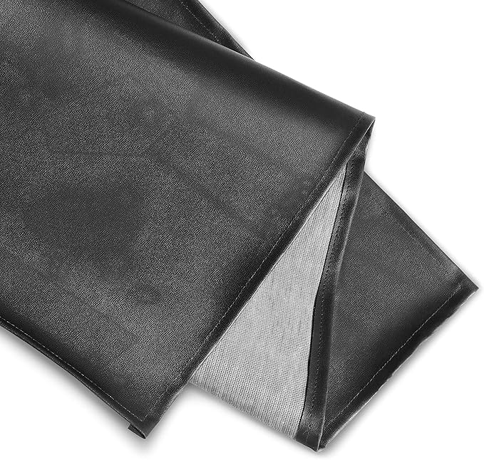 New Star Foodservice Vinyl Bib Apron with Leatherette Finish, Set of 2