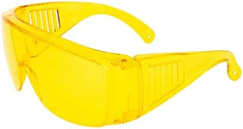 BISON LIFE Diamont Vented Over Glasses Safety Glasses | Meets ANSI Z87.1, Impact Resistant Polycarbonate Lens