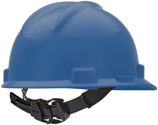 MSA V-Gard Cap Style Safety Hard Hat Suspension | Polyethylene Shell, Superior Impact Protection, Self Adjusting with Crown Straps | 1-Touch Suspension