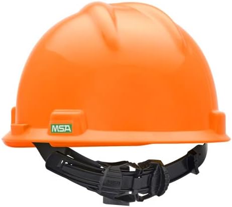 MSA V-Gard Cap Style Safety Hard Hat Suspension | Polyethylene Shell, Superior Impact Protection, Self Adjusting with Crown Straps | 1-Touch Suspension