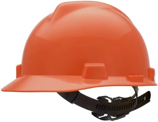 MSA V-Gard Cap Style Safety Hard Hat Suspension | Polyethylene Shell, Superior Impact Protection, Self Adjusting with Crown Straps | 1-Touch Suspension