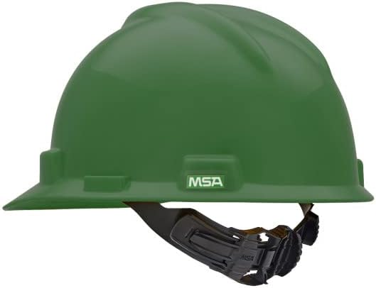 MSA V-Gard Cap Style Safety Hard Hat Suspension | Polyethylene Shell, Superior Impact Protection, Self Adjusting with Crown Straps | 1-Touch Suspension