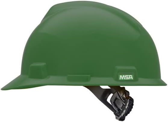 MSA V-Gard Cap Style Safety Hard Hat Suspension | Polyethylene Shell, Superior Impact Protection, Self Adjusting with Crown Straps | 1-Touch Suspension