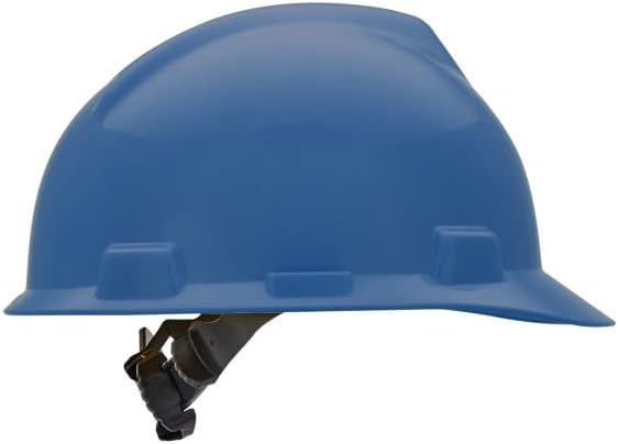 MSA V-Gard Cap Style Safety Hard Hat Suspension | Polyethylene Shell, Superior Impact Protection, Self Adjusting with Crown Straps | 1-Touch Suspension