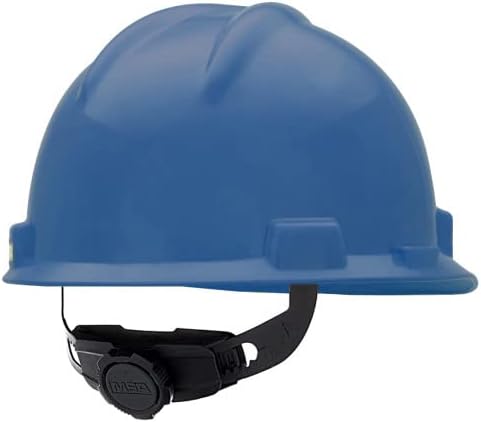 MSA Super-V Type 2 Cap Style Safety Hard Hat with Fas-Trac III Ratchet Suspension | Polyethylene Shell, Superior Impact Protection, Self Adjusting Crown Straps