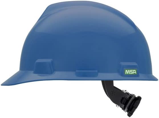 MSA Super-V Type 2 Cap Style Safety Hard Hat with Fas-Trac III Ratchet Suspension | Polyethylene Shell, Superior Impact Protection, Self Adjusting Crown Straps