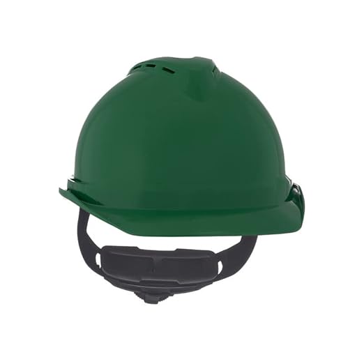 MSA 10034032 V-Gard 500 Cap Style Safety Hard Hat With 6-Point Fas-Trac III Ratchet Suspension | Polyethylene Shell, Self Adjusting Crown Straps - Standard Size in Hi-Viz Green