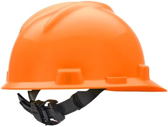 MSA V-Gard Cap Style Safety Hard Hat Suspension | Polyethylene Shell, Superior Impact Protection, Self Adjusting with Crown Straps | 1-Touch Suspension