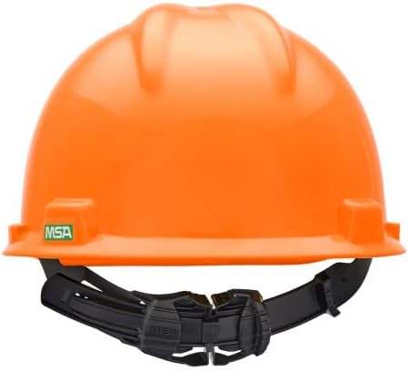 MSA V-Gard Cap Style Safety Hard Hat Suspension | Polyethylene Shell, Superior Impact Protection, Self Adjusting with Crown Straps | 1-Touch Suspension