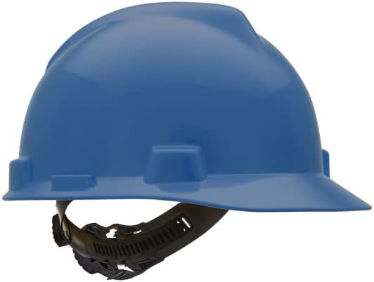 MSA V-Gard Cap Style Safety Hard Hat Suspension | Polyethylene Shell, Superior Impact Protection, Self Adjusting with Crown Straps | 1-Touch Suspension