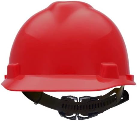 MSA V-Gard Cap Style Safety Hard Hat Suspension | Polyethylene Shell, Superior Impact Protection, Self Adjusting with Crown Straps | 1-Touch Suspension
