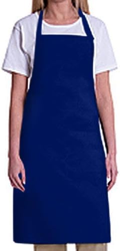 Bib Aprons-MHF Aprons-1 Piece Pack-2 Waist Pockets- New Spun Poly-commercial Restaurant Kitchen