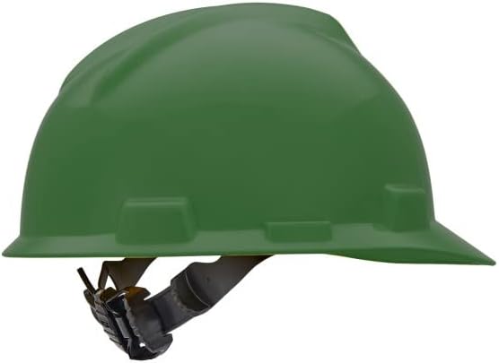 MSA V-Gard Cap Style Safety Hard Hat Suspension | Polyethylene Shell, Superior Impact Protection, Self Adjusting with Crown Straps | 1-Touch Suspension
