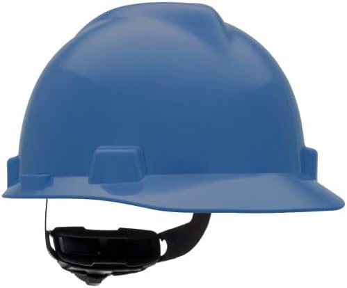 MSA Super-V Type 2 Cap Style Safety Hard Hat with Fas-Trac III Ratchet Suspension | Polyethylene Shell, Superior Impact Protection, Self Adjusting Crown Straps