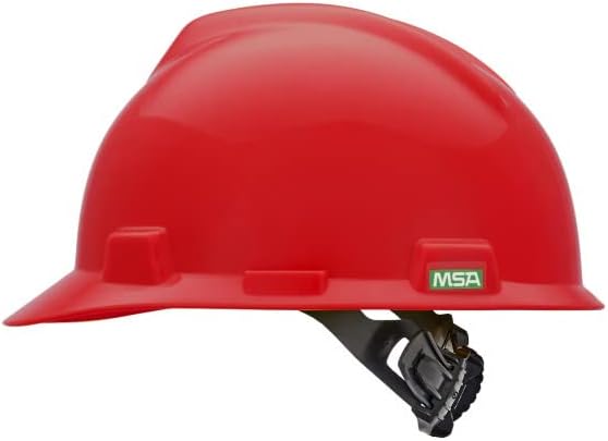 MSA V-Gard Cap Style Safety Hard Hat Suspension | Polyethylene Shell, Superior Impact Protection, Self Adjusting with Crown Straps | 1-Touch Suspension