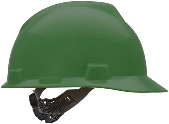 MSA V-Gard Cap Style Safety Hard Hat Suspension | Polyethylene Shell, Superior Impact Protection, Self Adjusting with Crown Straps | 1-Touch Suspension