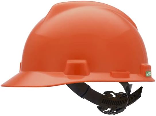 MSA V-Gard Cap Style Safety Hard Hat Suspension | Polyethylene Shell, Superior Impact Protection, Self Adjusting with Crown Straps | 1-Touch Suspension
