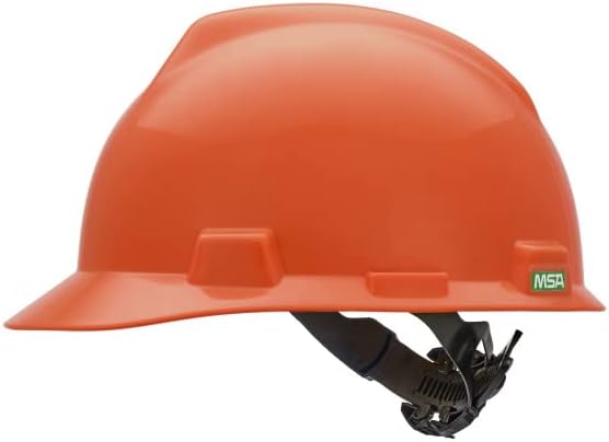MSA V-Gard Cap Style Safety Hard Hat Suspension | Polyethylene Shell, Superior Impact Protection, Self Adjusting with Crown Straps | 1-Touch Suspension