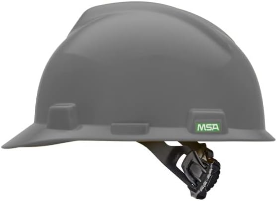 MSA V-Gard Cap Style Safety Hard Hat Suspension | Polyethylene Shell, Superior Impact Protection, Self Adjusting with Crown Straps | 1-Touch Suspension
